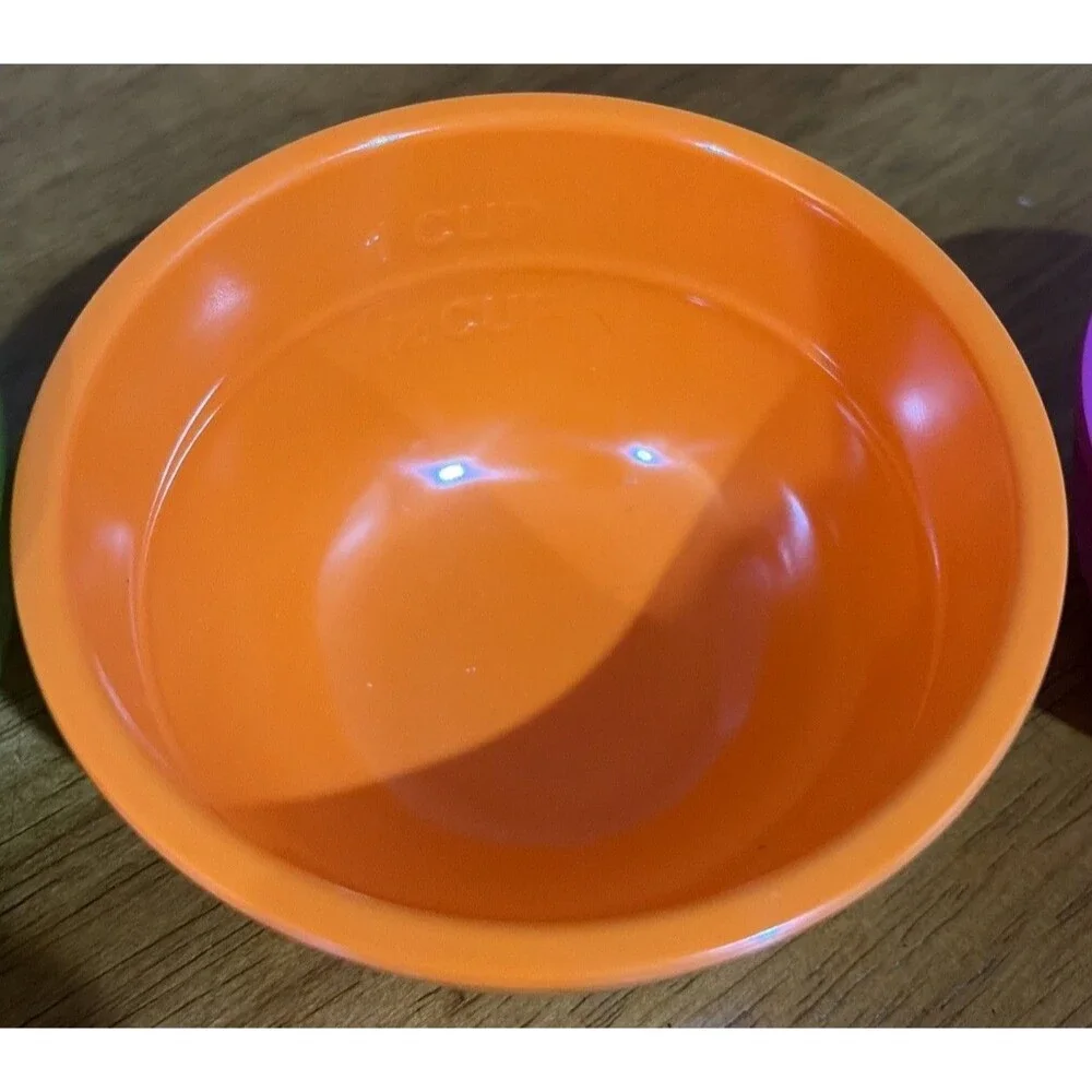 Multi-Color Melamine Measuring Nesting Bowls (five) 2c To 1/8c
